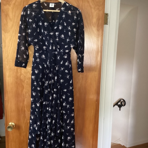 Cabi floral print midi dress with blue slip - Picture 3 of 4